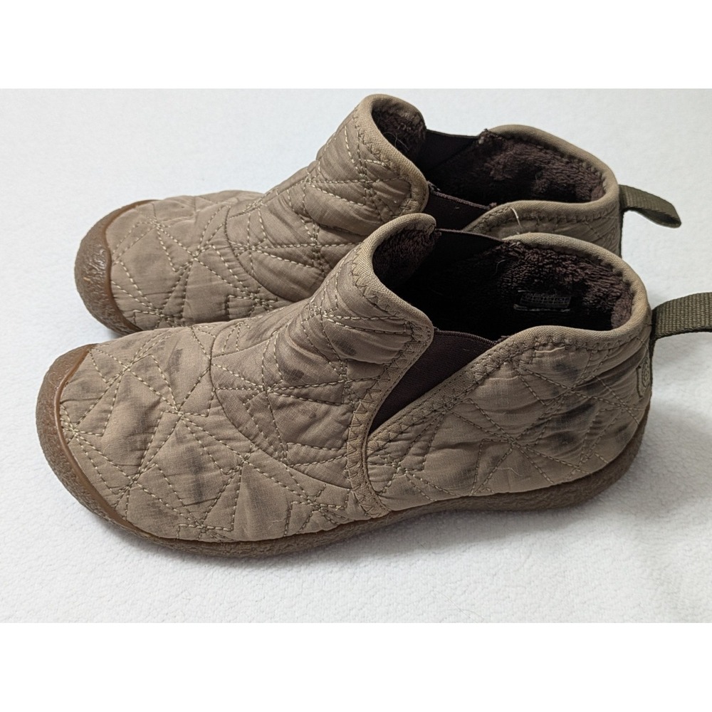 Keen Howser Quilted Fleece Lined Ankle Boots Womens 8.5 Tan Brown Winter Outdoor
